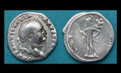 Vespasian, Denarius, Mars with Trophy reverse